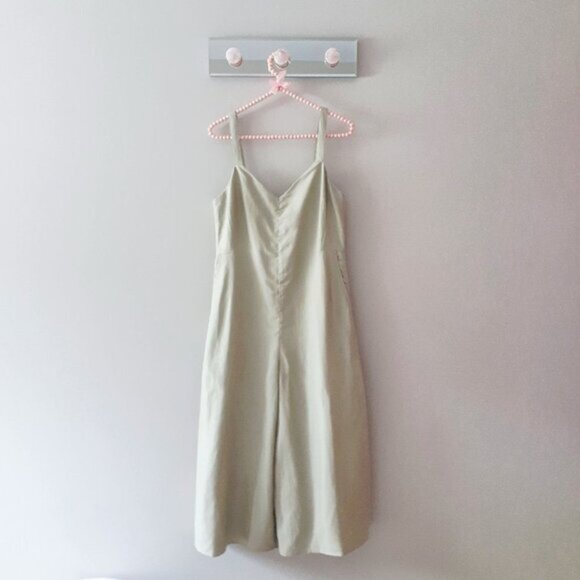 NWT Club Monaco khaki green wide leg jumpsuit 4 - Picture 12 of 13